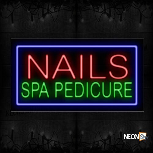 Image of Nails Spa Pedicure With Border Neon Sign