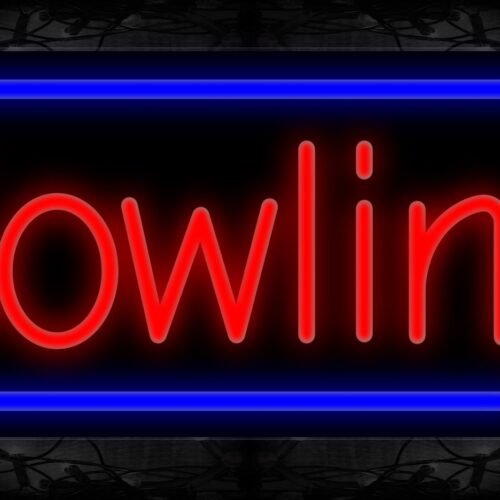 Image of Bowling With Border Neon Sign