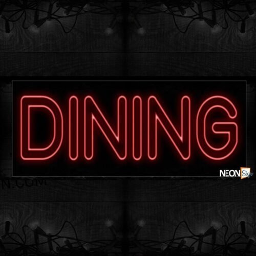 Image of 11380 Dining Neon Sign_13x32 Black Backing