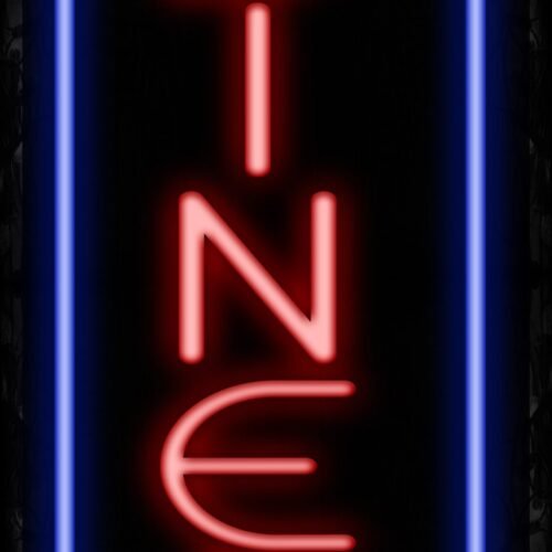 Image of 11540 Diner with border Neon Signs_32 x12 Black Backing