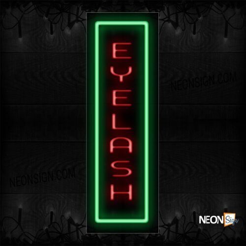 Image of Eye Lash With Border Neon Sign