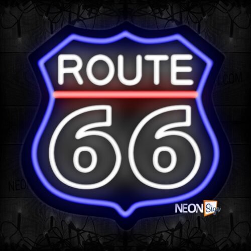 Image of Route 66 With Logo Neon Sign