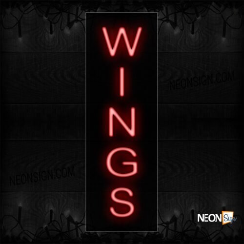 Image of Wings In Red (Vertical) Neon Sign