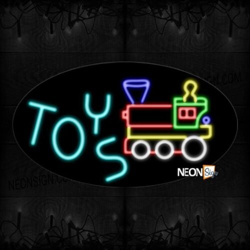 Image of Toys With Train Logo Neon Sign