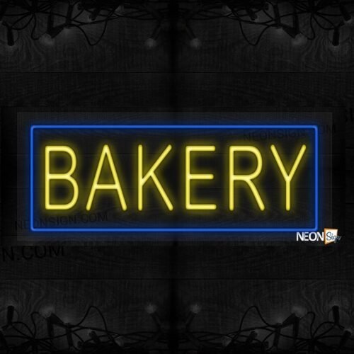 Image of Bakery with blue border LED Flex