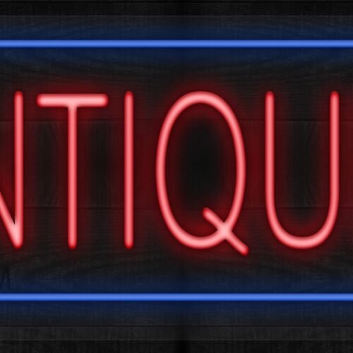Image of Antiques with blue border LED Flex