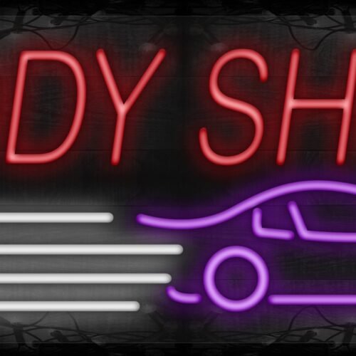 Image of Body Shop with car LED Flex