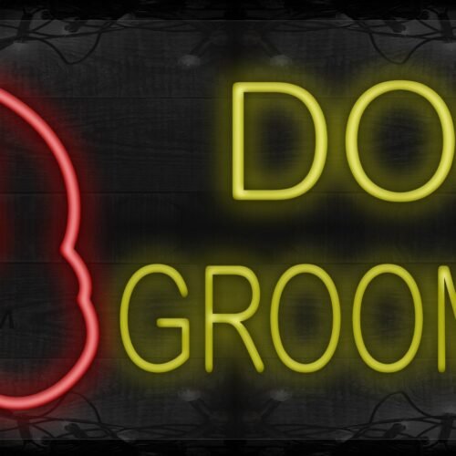 Image of Dog Grooming with logo LED Flex