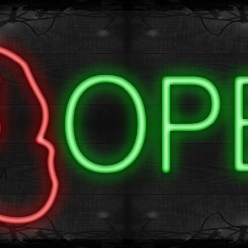 Image of Open with dog logo LED Flex