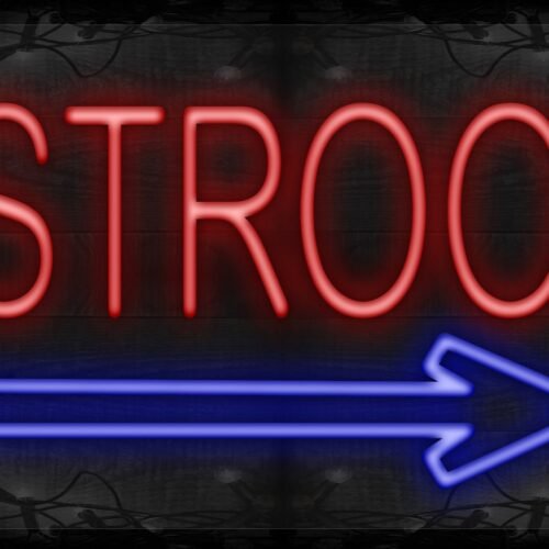 Image of Restroom with blue arrow LED Flex