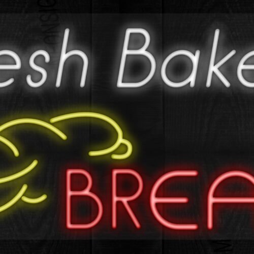 Image of Fresh Baked Bread with yellow logo LED Flex