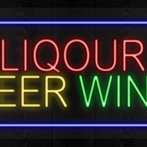 Image of Liquor beer wine with blue border LED Flex