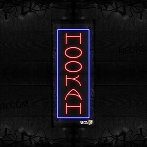 Image of Hookah with blue border (Vertical) LED Flex