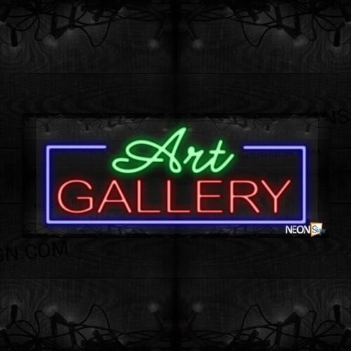 Image of Art Gallery with blue border LED Flex