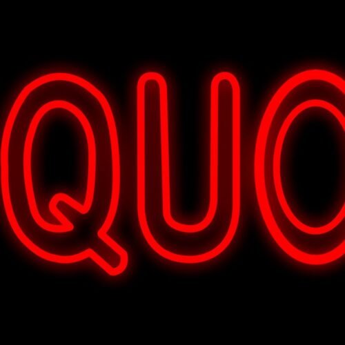 Image of Liquor double stroke in red LED Flex