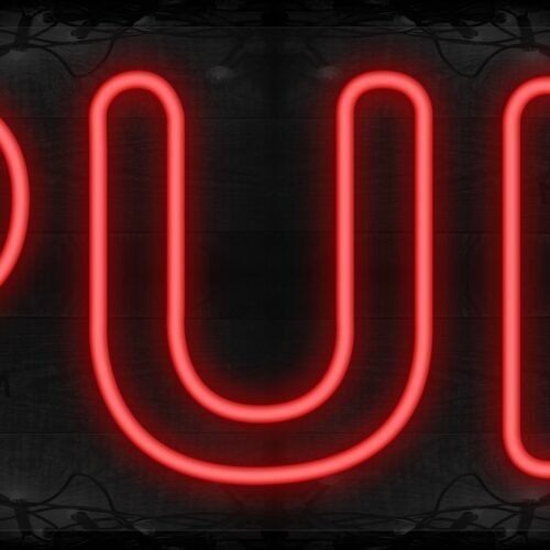 Image of Double Stroke Pub in red LED Flex
