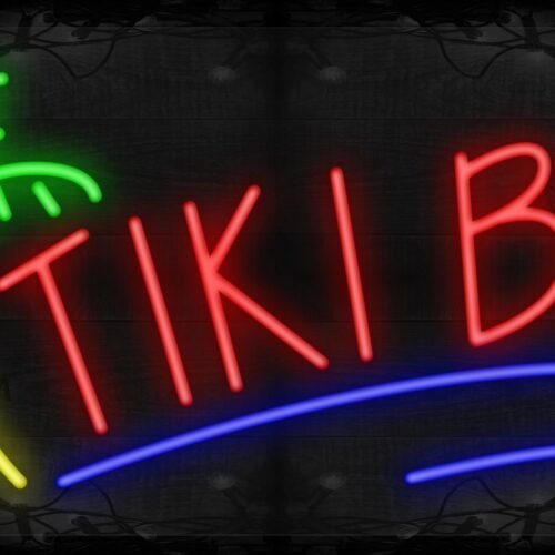 Image of Tiki Bar with Palm Tree LED Flex