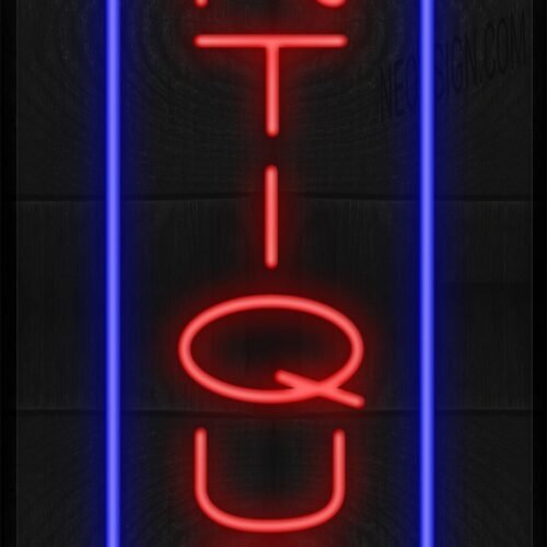 Image of Antiques between Blue Parallel Lines LED Flex