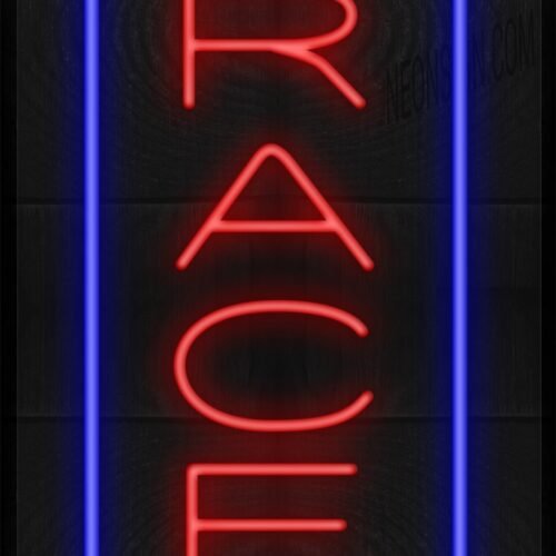 Image of Vertical Braces with Blue Border LED Flex