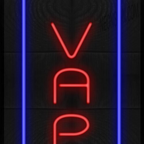 Image of Vertical E Vape With blue Border LED Flex