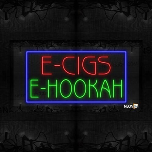 Image of E-Cigs and E-Hookah with Rich Blue Border LED Flex