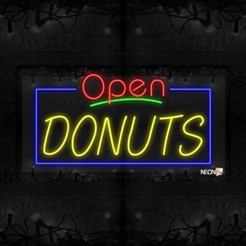 Image of Open Donuts with Blue Border LED Flex