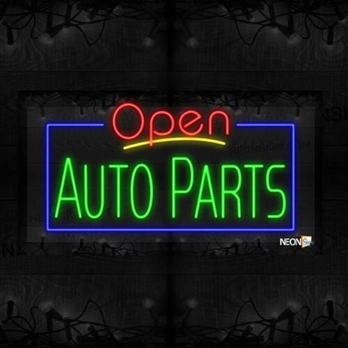 Image of Open Auto Parts with Blue Border
