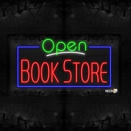 Image of Open Bookstore with Blue Border LED Flex