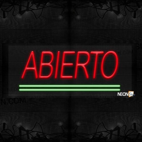 Abierto in red with green lines LED Flex
