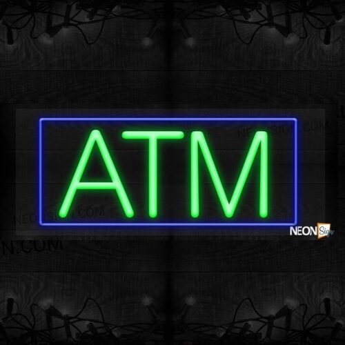 ATM in green with blue border LED Flex
