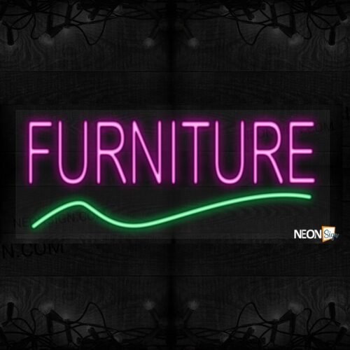 Furniture with green line LED Flex