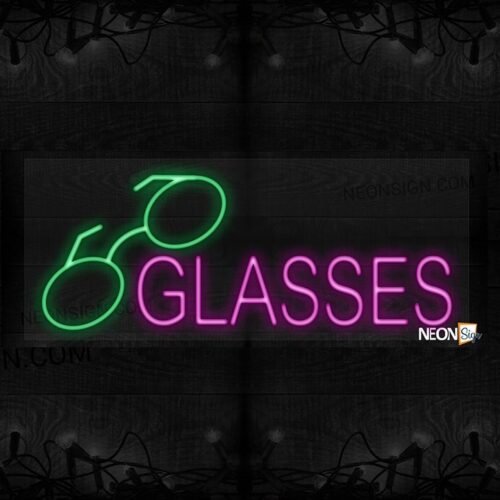 Glasses in pink with logo LED Flex