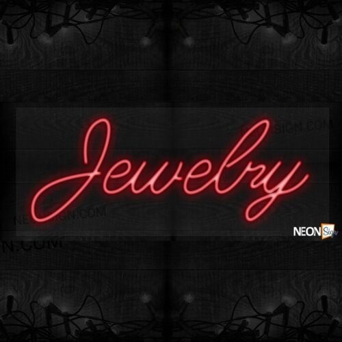 Jewelry in cursive red LED Flex