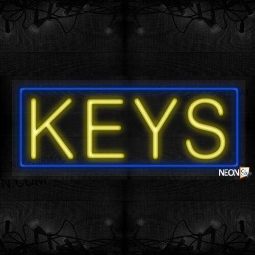 Keys with blue border LED Flex