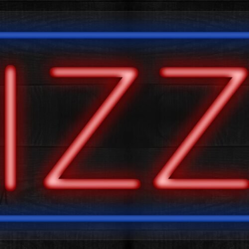 Pizza with blue border LED Flex