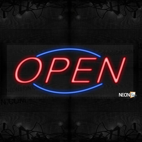 Open with blue line LED Flex