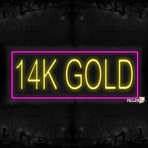 14K Gold with pink border LED Flex