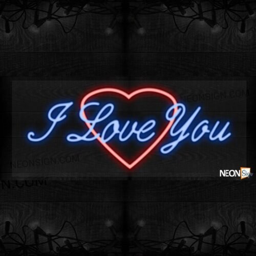 I love you with red heart LED Flex