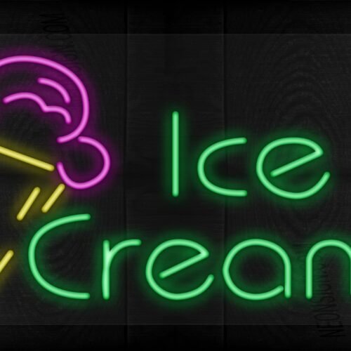 Ice Cream in green with logo LED Flex