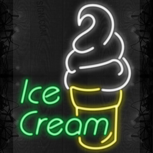 Ice Cream in green with Cone LED Flex