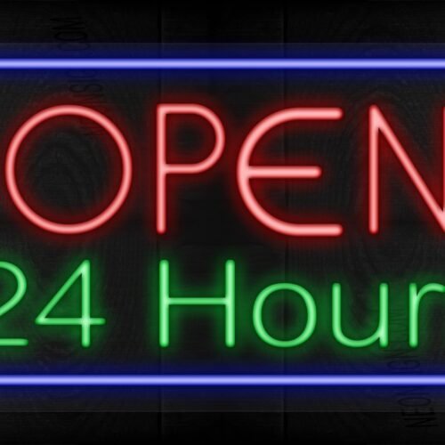 Open 24 Hours with box LED Flex