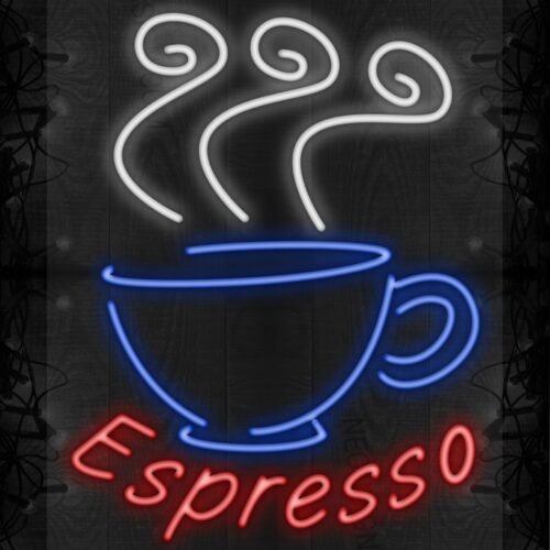Espresso in red and cup logo LED Flex