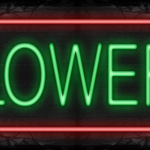 Flower with red border LED Flex