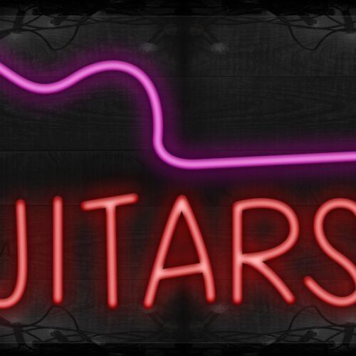 Guitars with pink logo LED Flex