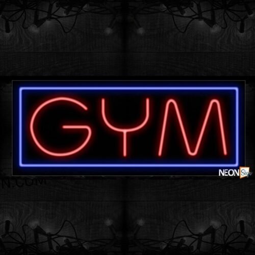 Gym with blue border LED Flex