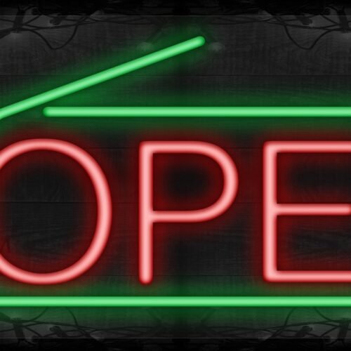 Open with green scissor border LED Flex