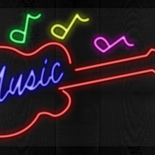 Music with guitar logo LED Flex