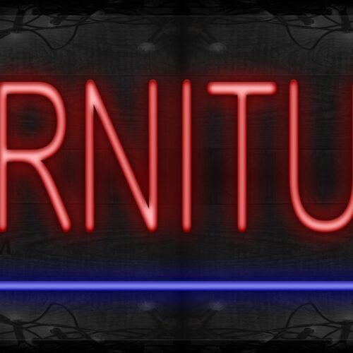Furniture in red with blue line LED Flex