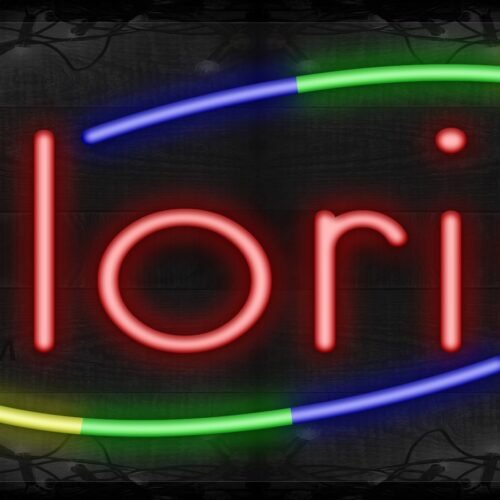 Florist in red with colorful arc border LED Flex