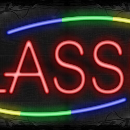 Glasses in red with colorful border LED Flex